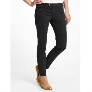 Anthropologie Daughters Of The Liberation Black Moto Skinny Cargo Pants Size 30